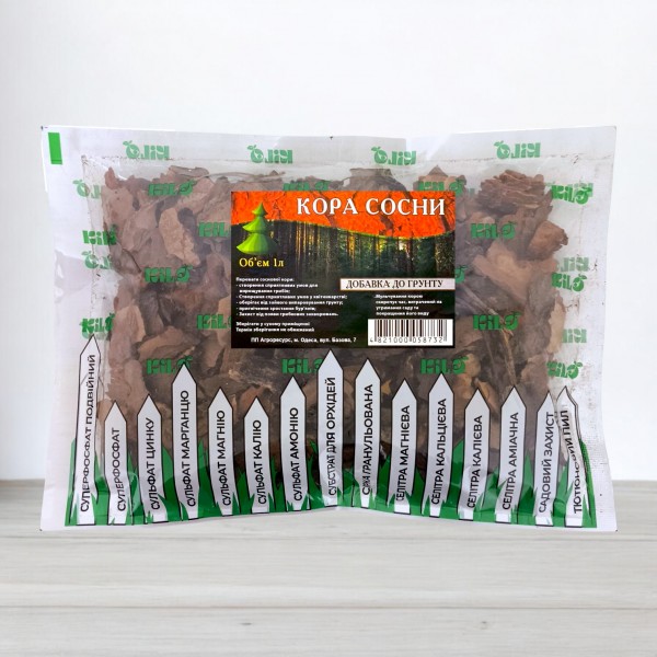 Кора сосни для мульчування грунту, 1 л